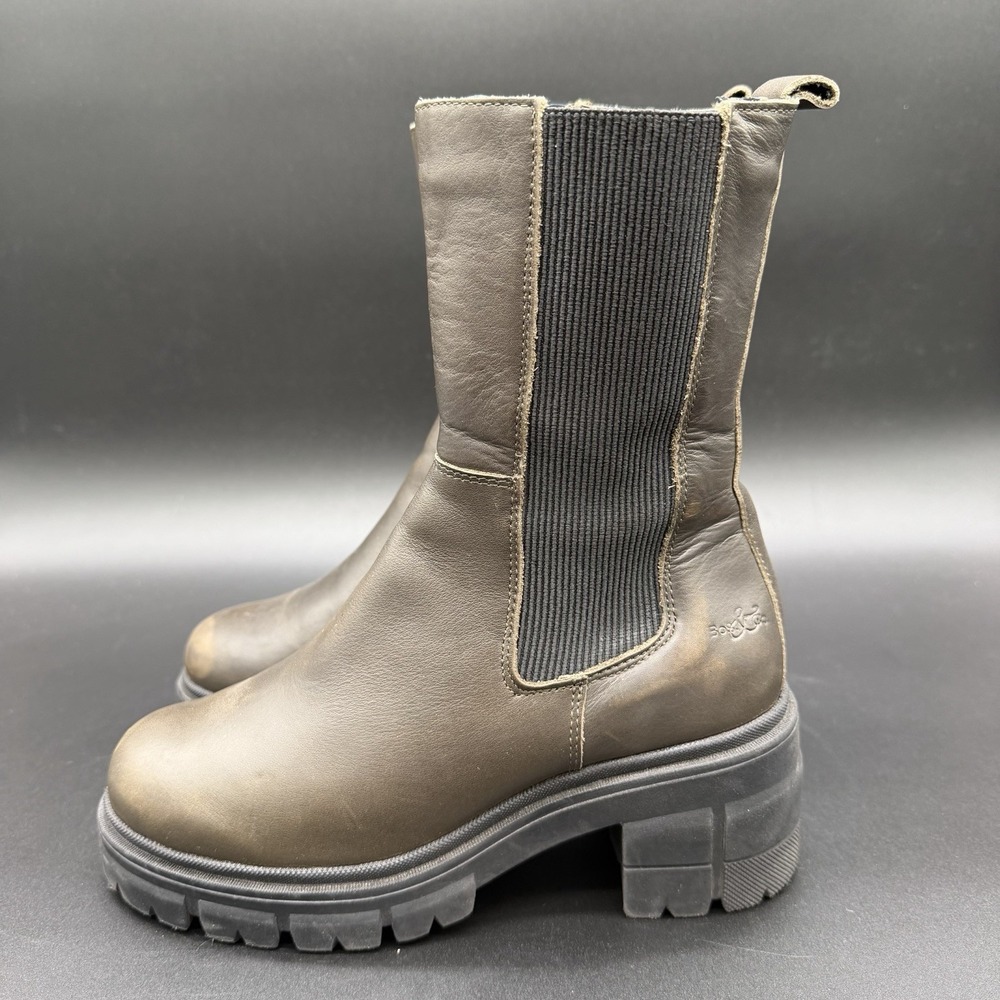 Bos. & Co. Women's BRUNAS 8" Elasticated Side-Zip Mid-Calf Boot Brown Size EU 37